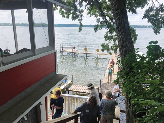 A dock on the "Boathouses of Lake Minnetonka" tour.