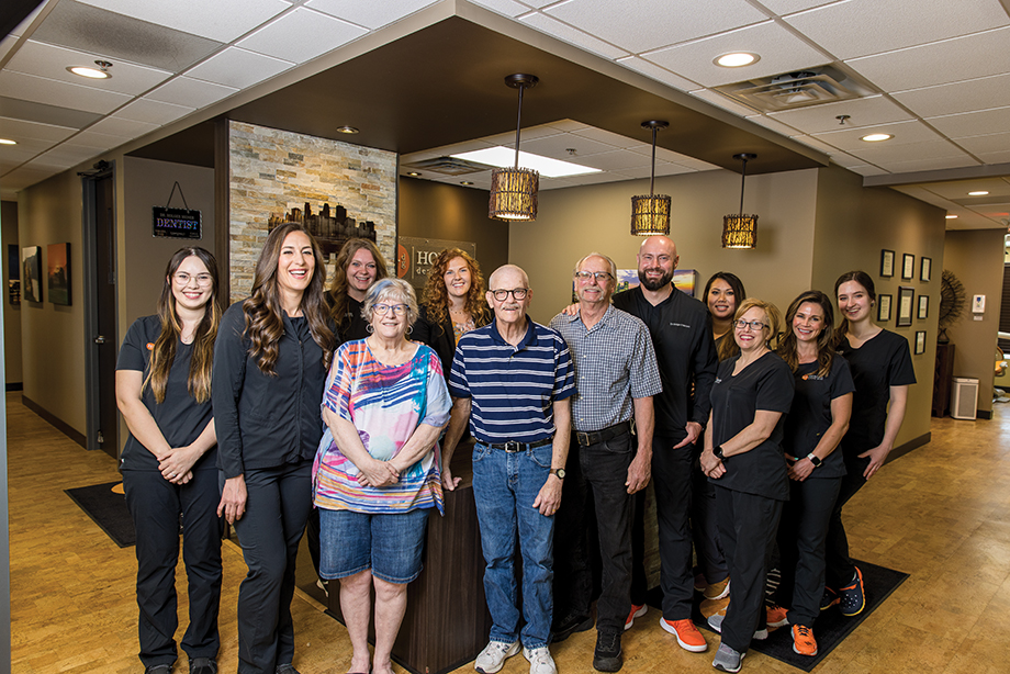 Holger Dental Group with three veterans they treated