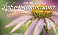 A graphic announcing voting for the 2020 Lens on Lake Minnetonka photo contest.