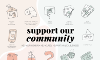 Coronavirus A graphic showing ways to support your community during the COVID-19 (coronavirus) pandemic.