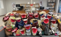 sock puppet miniatures at GoBros’ office