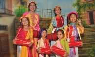 Members of the Hoang Anh dance group celebrate Vietnamese New Year.