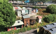 outdoor miniature train display