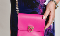 A pink SusiBash handbag created by local designer Sussan Mahjouri