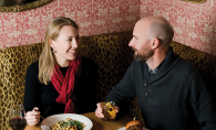 A couple enjoys a Valentine's Day date night at Red Sauce Rebellion.