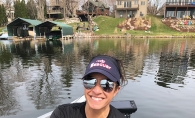 Pro angler Nicole Jacobs holds a fish