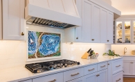 St. Albans Bay mosaic in a kitchen.