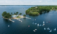 Members of the Lake Minnetonka Sailing School on the water.