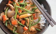 Thai-Style Red Curry with  Turkey and Green Beans