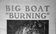 An advertisement for the Big Boat Burning, when the ship Excelsior was lit on fire on Lake Minnetonka.