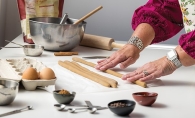 Advisory board member Laura Bray making traditional German Pfeffernüsse cookies.