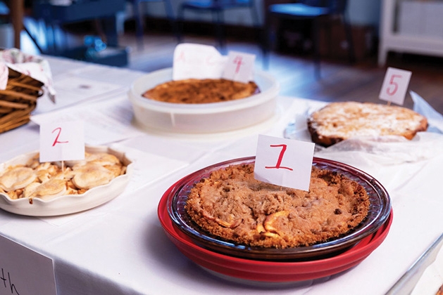 Apple pie contest entries at Excelsior Apple Day 2019