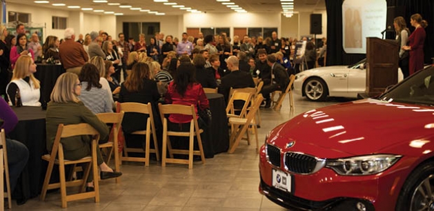 The third floor of BMW of Minnetonka housed the party alongside a few snazzy rides.