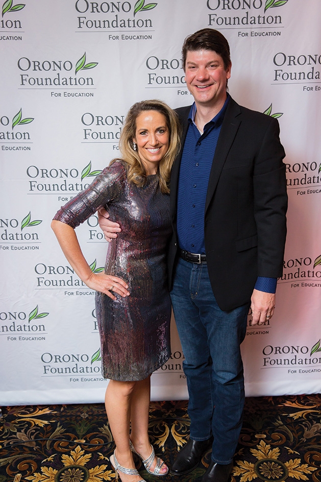 Sheri and Todd Pottebaum at the Orono Foundation's 2019 Red and Blue Bash