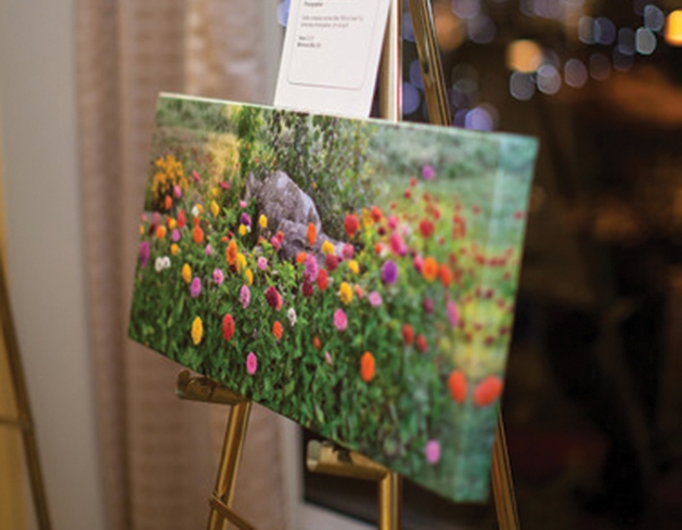 A piece of artwork featured in the silent auction