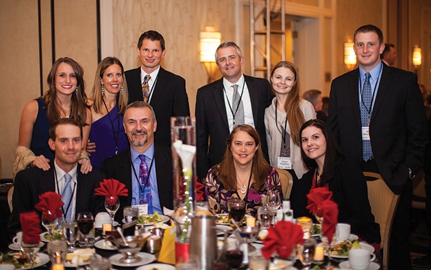 Back row, left to right: Greta Peterson, Joy Scheil, Brent Scheil, Kirk Pumphrey, Alyona Pumphrey, Max Mittelstaedt; Front row, left to right: Paul Siedow, Allen Peterson, Mary Peterson, Megan Mittelstaedt