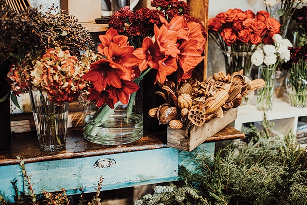 Centerpieces from Lilia Flower Boutique.