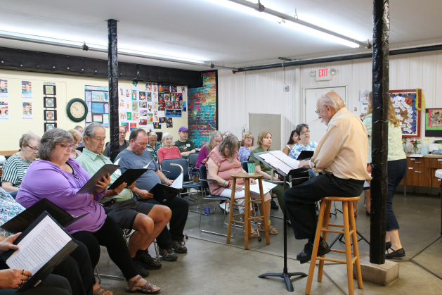 Adults with special needs rehearse for their musical, The Fairest of Them All.