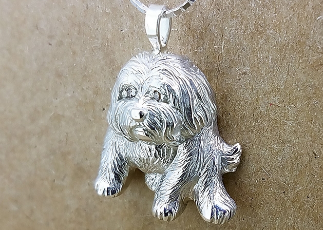 A dog pendant from Wayzata Jewelers