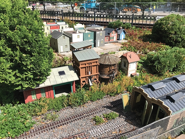 outdoor miniature train display