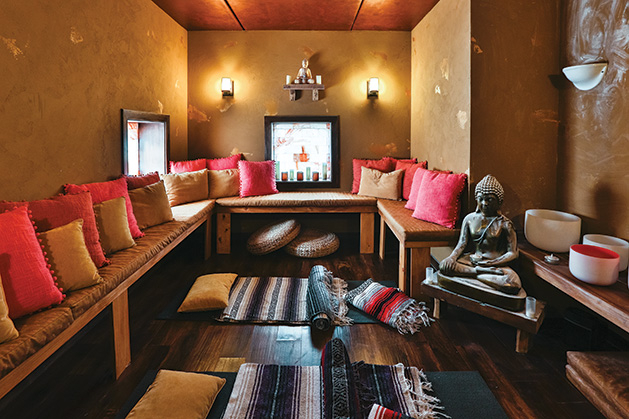 A salt cave therapy room at The Whispering Cave.