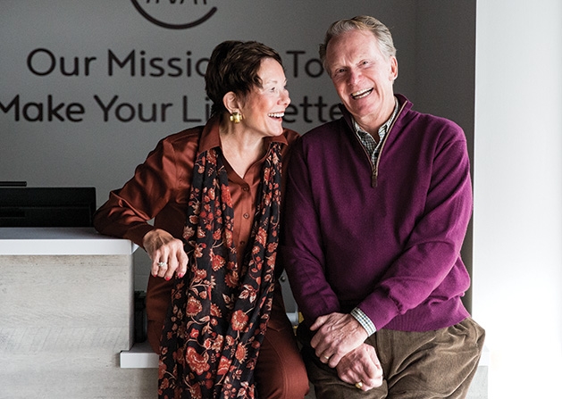 The Browns Sandra and Richard Brown, founders of Home Again and Voice Solutions and regional developers for Modern Acupuncture.