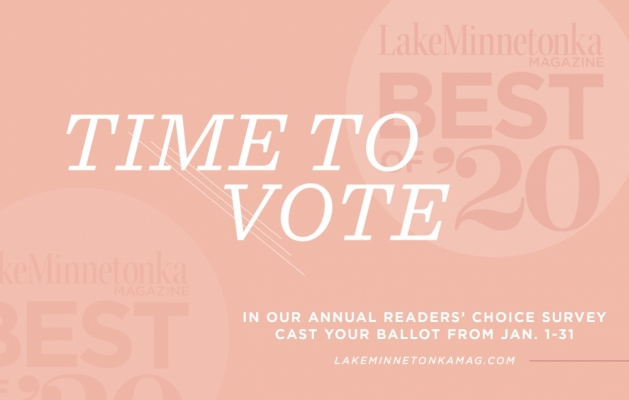 A graphic announcing the 2020 Best of Lake Minnetonka Magazine readers' choice survey