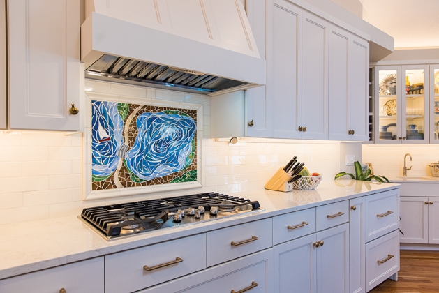 St. Albans Bay mosaic in a kitchen.