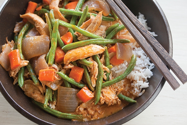 Thai-Style Red Curry with  Turkey and Green Beans