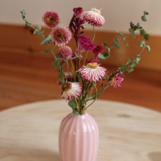 Dried flower arrangement.