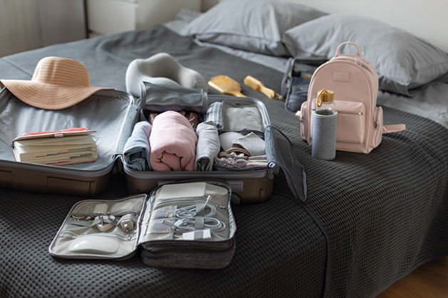 organized luggage case