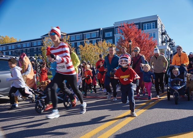 People participating in the Boo Bash Dash.