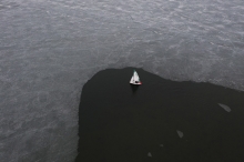 An overhead shot of Lake Minnetonka from the book Above Lake Minnetonka.