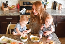 Elizabeth Lepage with her two children