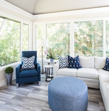 The sitting room of a remodeled Minnetonka home.