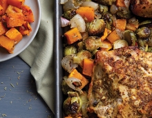 Sheet Pan Maple Mustard Roasted Chicken and Vegetables, a recipe by Fad Free