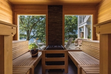 Andrew Mahoney's at-home sauna.