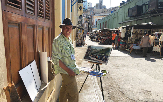 Artist paints Cuba