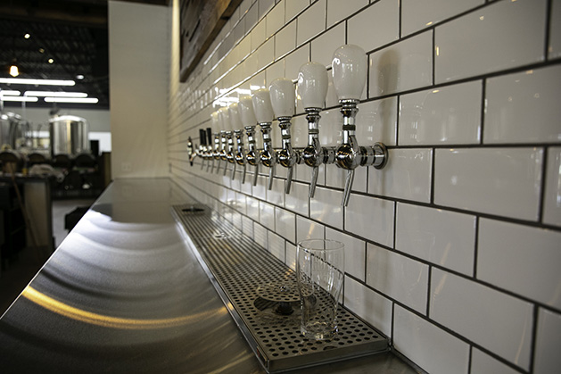 The bar at Boom Island Brewing in Minnetonka