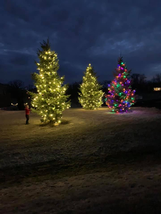 Christmas lights put up during the coronavirus pandemic.