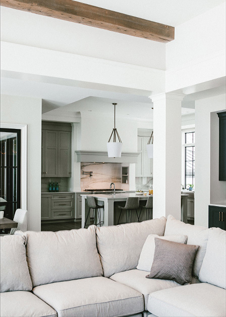 The living room of a house built by Hendel Homes in Wayzata.