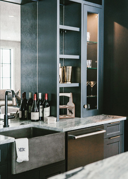 The kitchen of a home built by Hendel Homes in Wayzata.